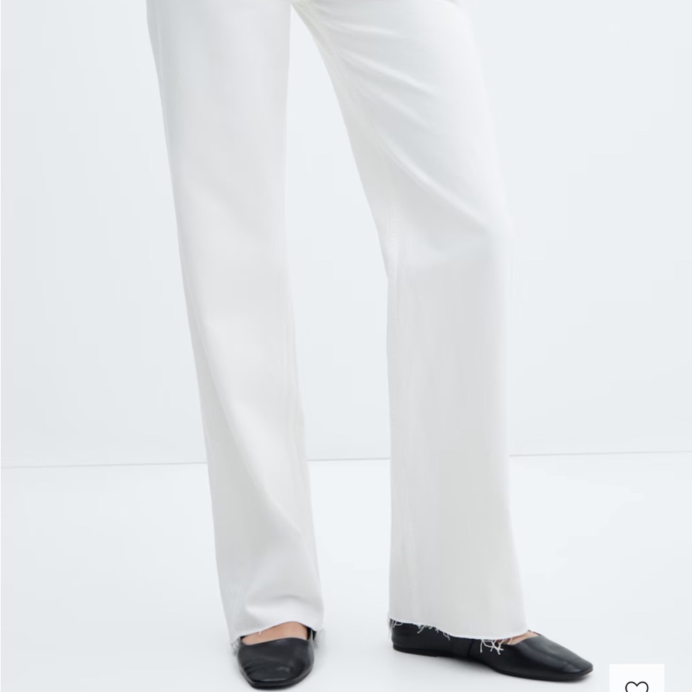 Mango Women's High Rise Jeans - White